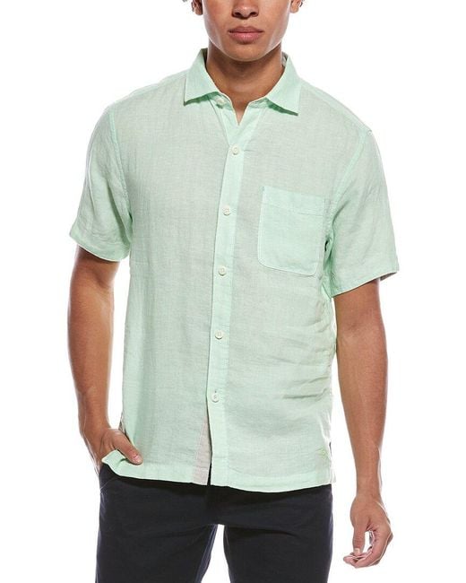 Tommy Bahama Men's Paradise Breezer Linen Short Sleeve Camp Shirt - Blue Radiance main image 1