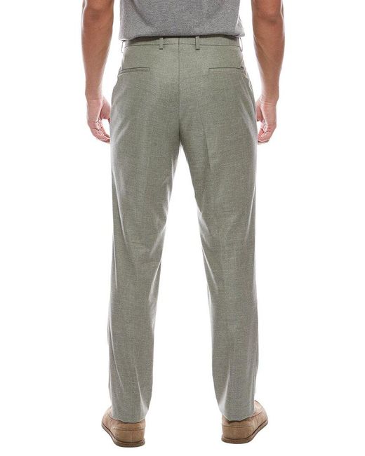 Boss Gray Genius Wool & Linen-Blend Pant for men