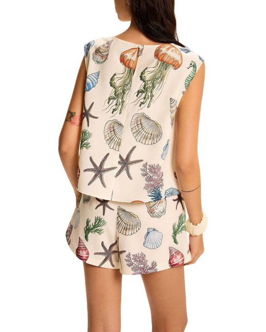 AMINA GLAM White 2Pc Top & Short Set