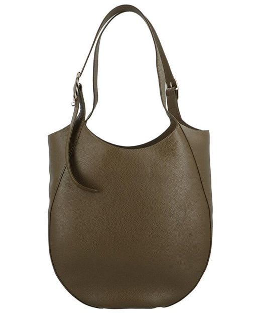 Longchamp Brown Le Foulonné Extra Large Leather Tote