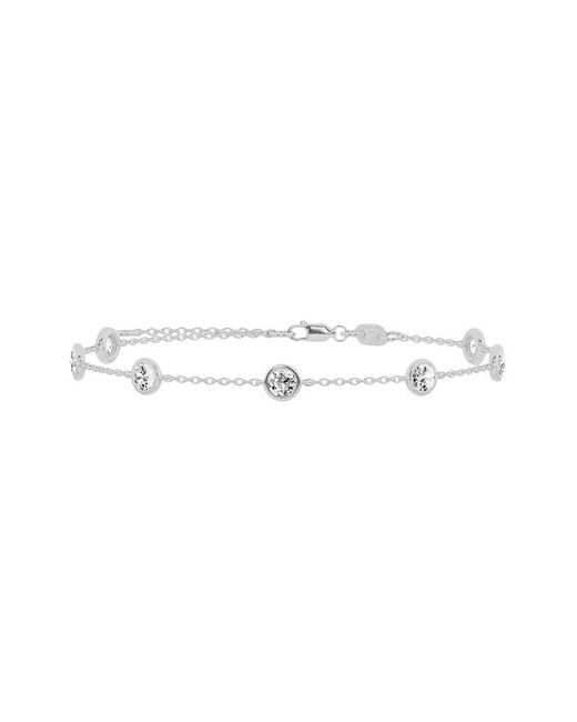 Lab Grown Diamonds White 14K 1.50 Ct. Tw. Lab-Grown Diamond Station Bracelet