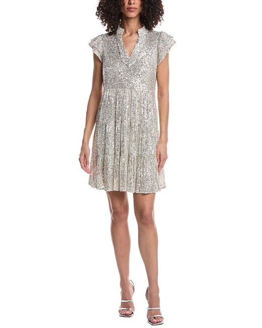 Sail To Sable White Sequin Mini Dress