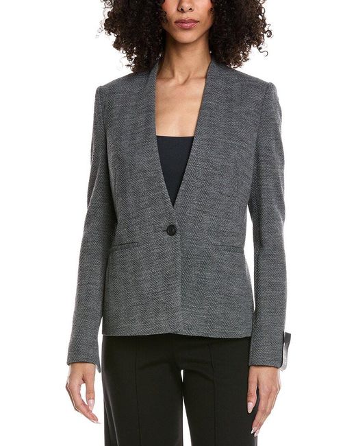 Boss Gray Boss Jemma2 Wool-Blend Jacket