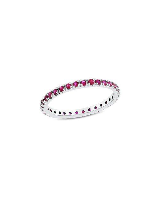 LEVARON White 14K 0.60 Ct. Tw. Ruby Stackable Ring