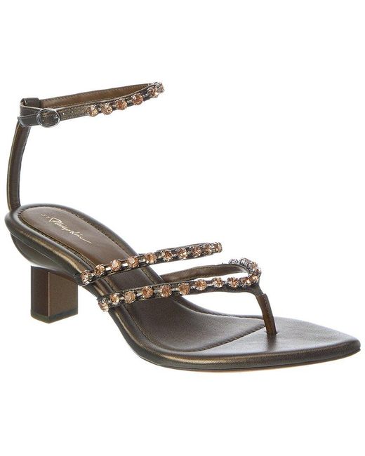 3.1 Phillip Lim Metallic Verona Leather Sandal