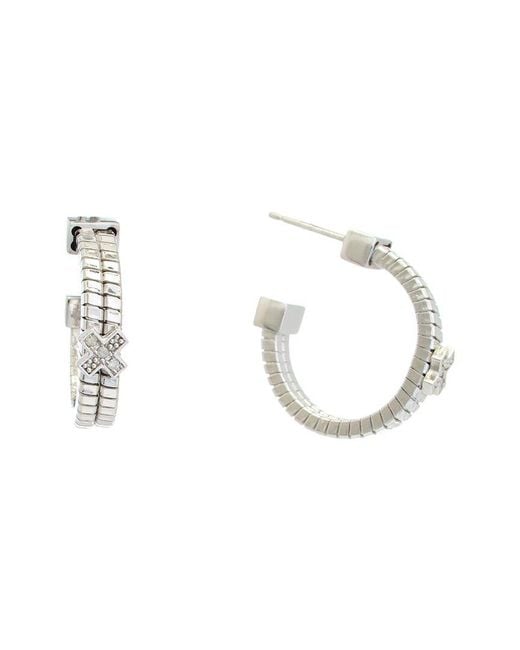 Meshmerise Metallic 18K Over 0.03 Ct. Tw. Diamond Earrings