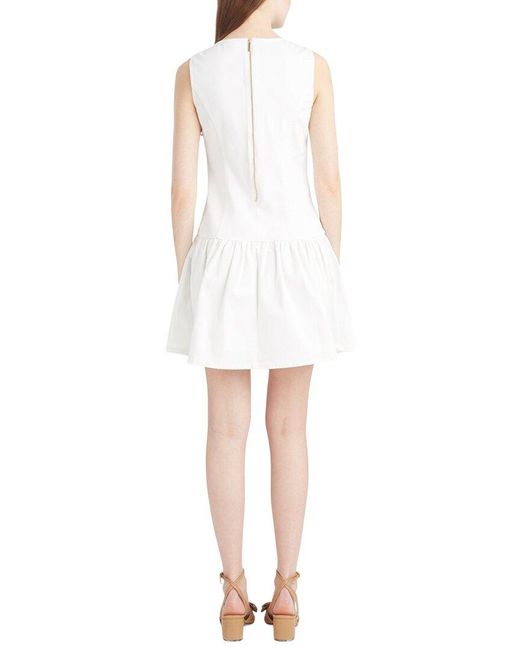 Draper James White Colette Tailored Flounce Dress