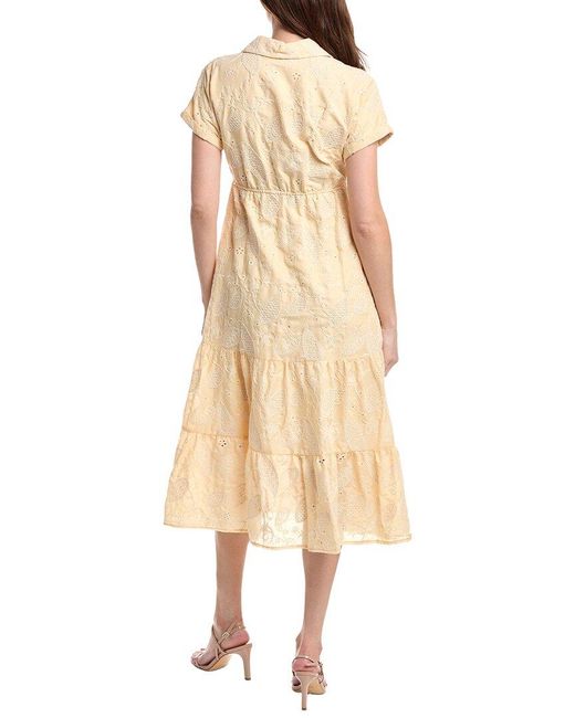 Sam Edelman Natural Leaf Print Shirtdress