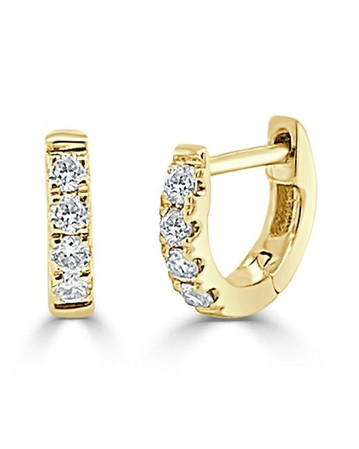 Sabrina Designs Metallic 14k 0.12 Ct. Tw. Diamond Huggie Earrings