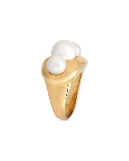 Chanel Metallic 18K Pearl Trio Ring (Authentic Pre-Owned)