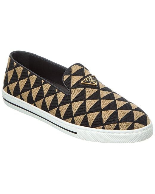 Prada Black Leather Slip-On with Gold Logo Prada Black Leather Bow Accent Slip On Loafers – Vintage by  main image 2