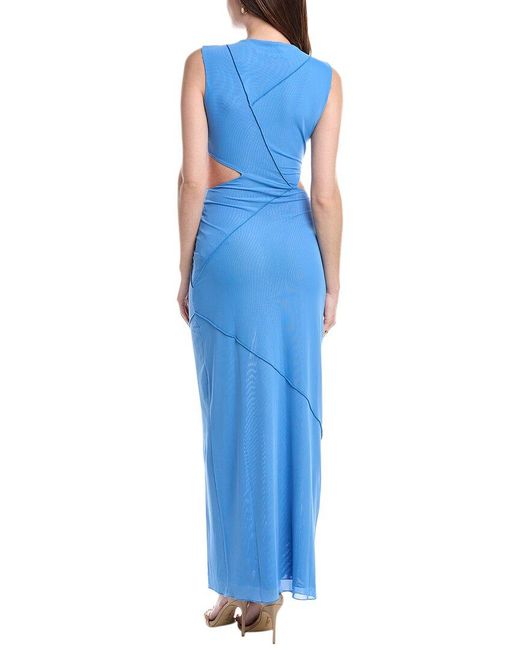 Misha Blue Salli Mesh Gown