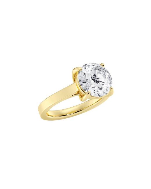 Lab Grown Diamonds Metallic 14K 7.00 Ct. Tw. Lab-Grown Diamond Solitaire Engagement Ring