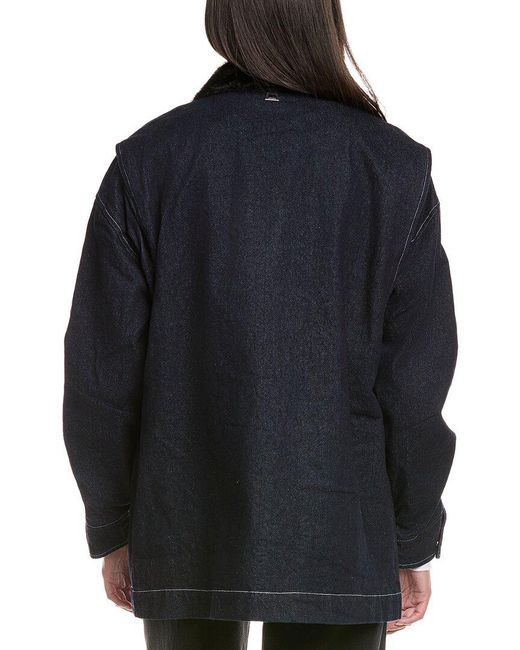 Apparis Black Clive Raw Denim Workwear Jacket