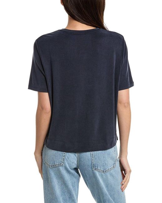 Majestic Filatures Blue Stretch Semi Relaxed T-shirt