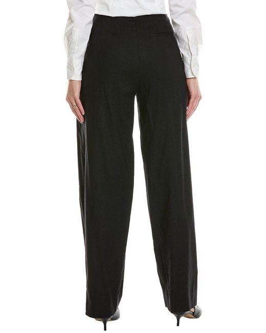 Rag & Bone Black Donovan Linen-Blend Pant