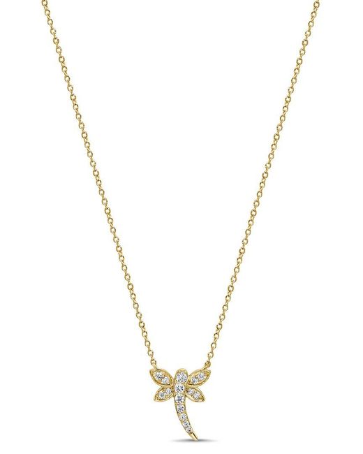 Sabrina Designs Metallic 14K 0.13 Ct. Tw. Diamond Dragonfly Necklace