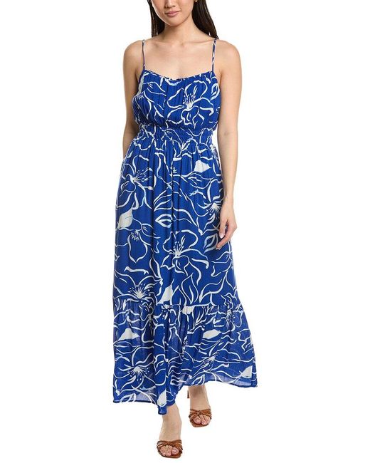 Z Supply Blue Toluca Cala Floral Maxi Dress