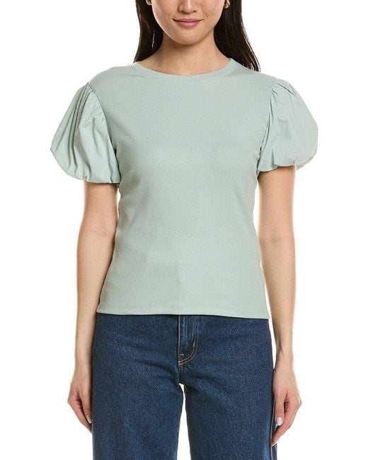 Truth Green Puff Sleeve Top