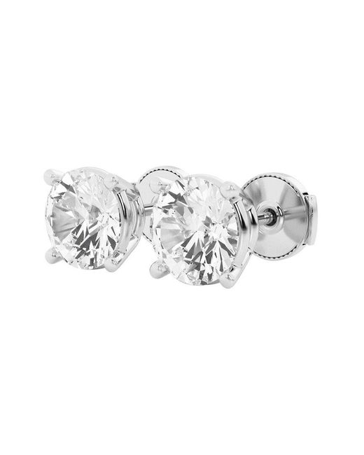 Lab Grown Diamonds Metallic 14k 4.00 Ct. Tw. Lab Grown Diamond Studs