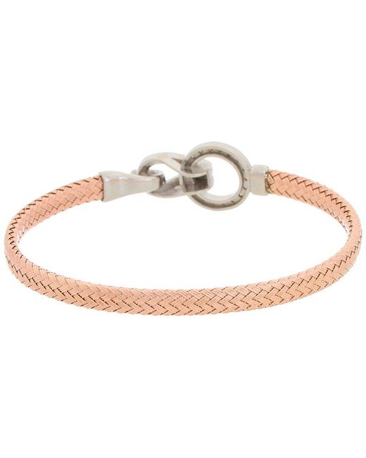 Meshmerise White 18k Rose Gold Vermeil 0.15 Ct. Tw. Diamond Mesh Bangle