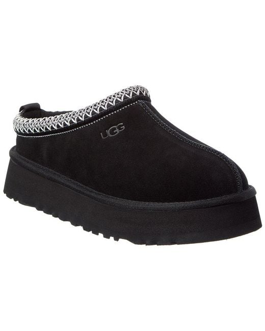 ugg-tazz-suede-platform-slipper-in-black-lyst-uk