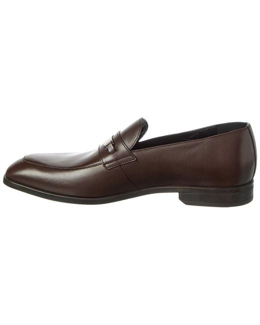 Bally Brown Onizy Leather Loafer for men