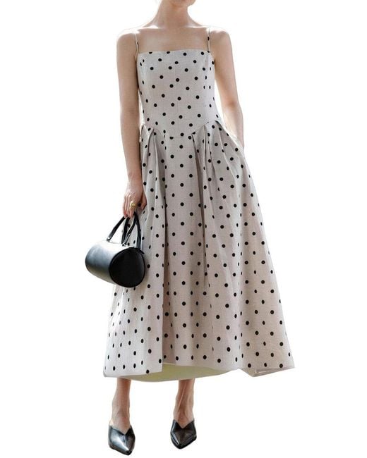 ENJOY PETRA White Linen Midi Dress