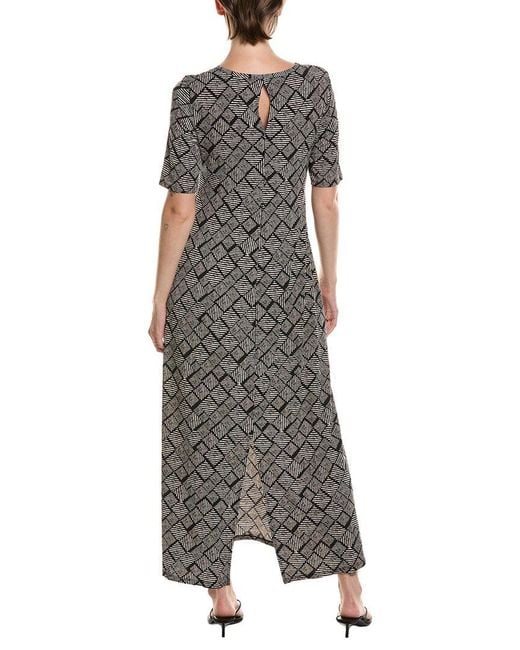 Vince Camuto Gray 3/4-Sleeve Maxi Dress