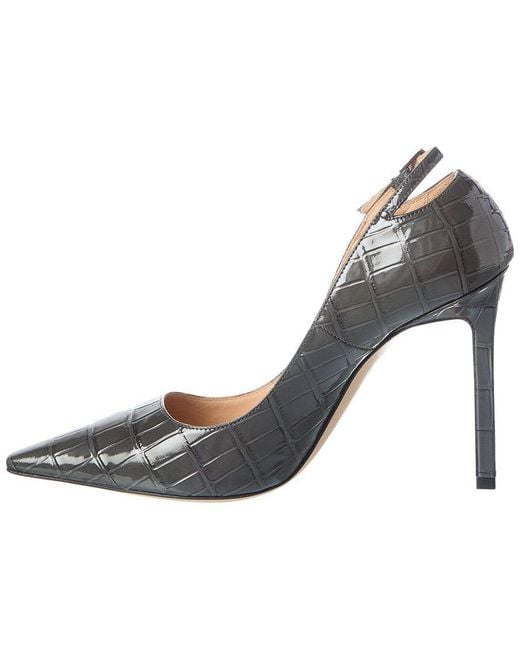 Tom Ford Metallic Croc-Embossed Patent Pump