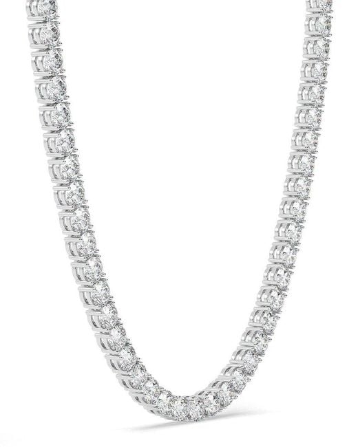 Lab Grown Diamonds Metallic 14K 15.00 Ct. Tw. Lab-Grown Diamond Necklace