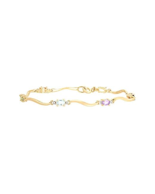 Genevive Jewelry White 14k Gold Over Silver Cz Bracelet