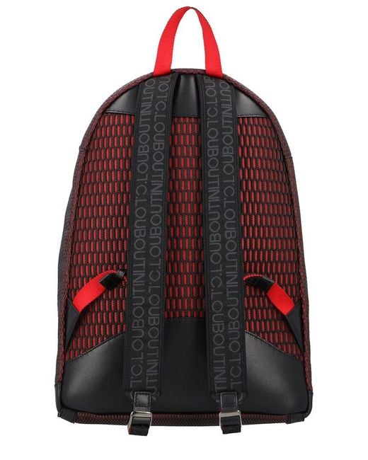 Christian Louboutin Black Mesh Backpack for men
