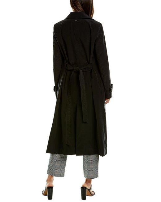Cinzia Rocca Wrap Trench Coat in Black 