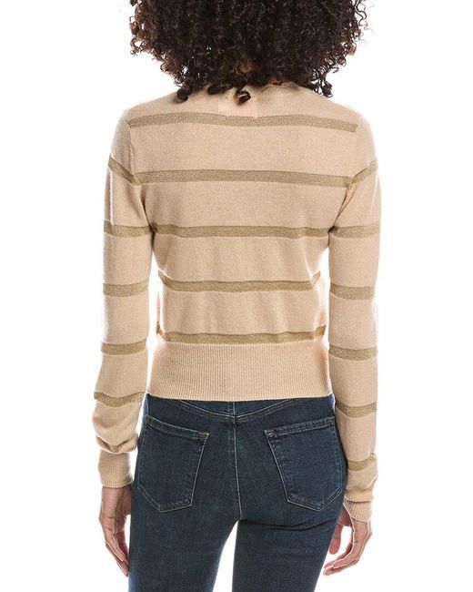 Brodie Cashmere Blue Simone Stripe Cashmere-Blend Cashmere Sweater