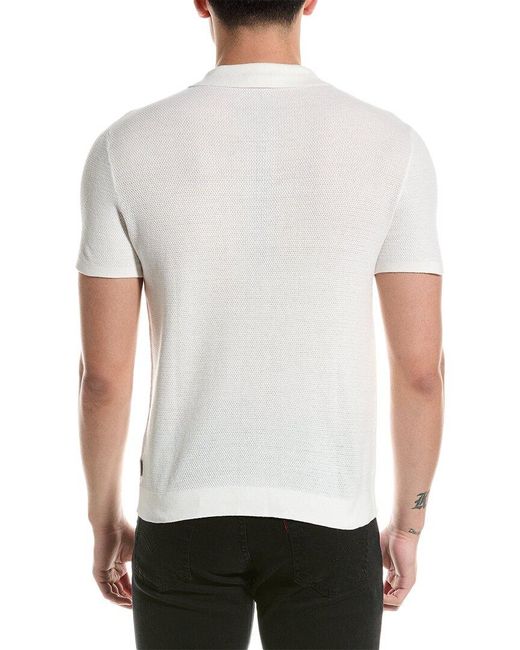 Onia White Slim Fit Linen Shirt for men