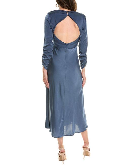 Astr Blue Gracie Midi Dress