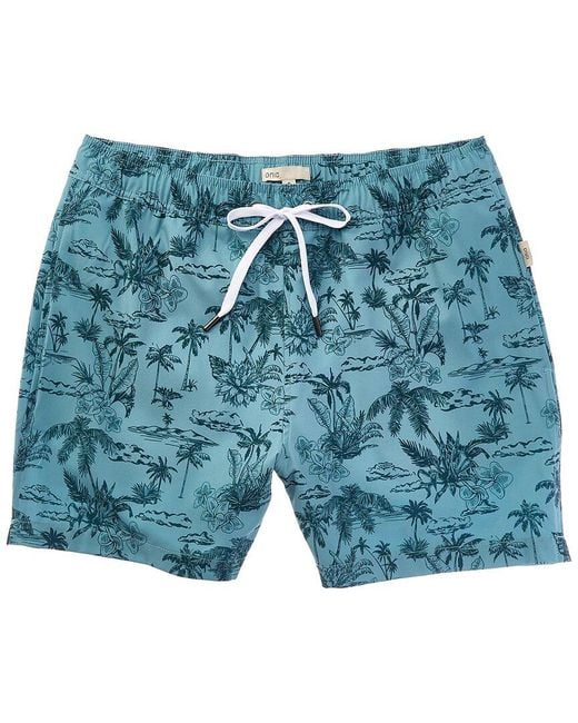 Onia Blue Stretch Volley Swim Short for men