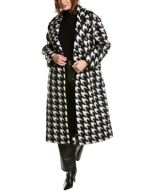 AllSaints Black Eda Alpaca-blend Coat