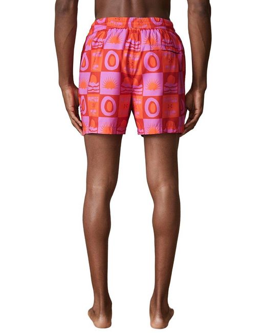 Reiss Red Trinity Drawstring Tile Short for men
