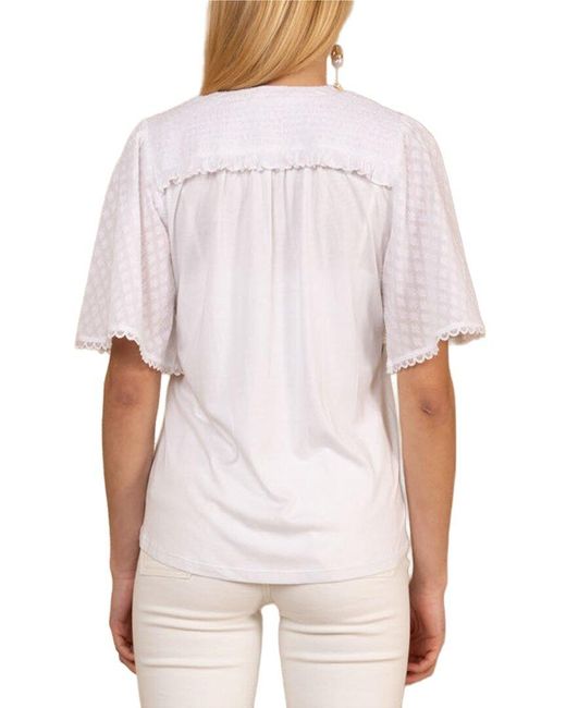 Hale Bob Multicolor Keilani Short Sleeve Knit Top