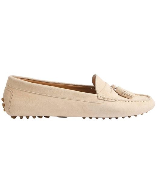 L.K.Bennett Natural Leslie Suede Moccasin