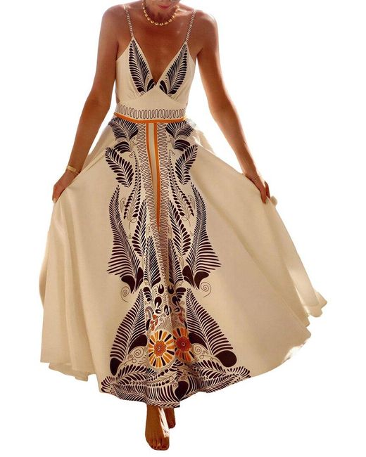 FASHION FLORIDA Natural Maxi Dress