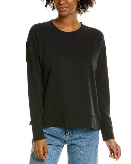 James Perse Black French Terry Relaxed Sweatshirt