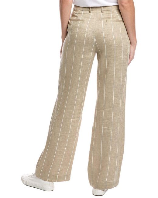 Lafayette 148 New York Natural Gates Full Leg Linen-Blend Pant