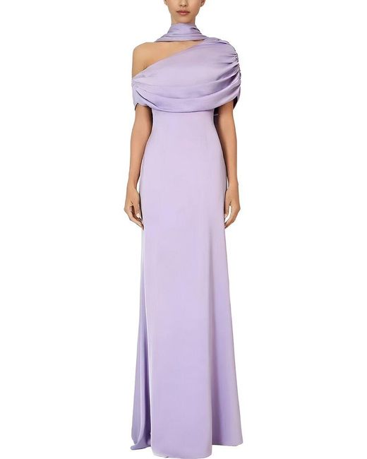 Emma way Purple Solid Maxi Dress
