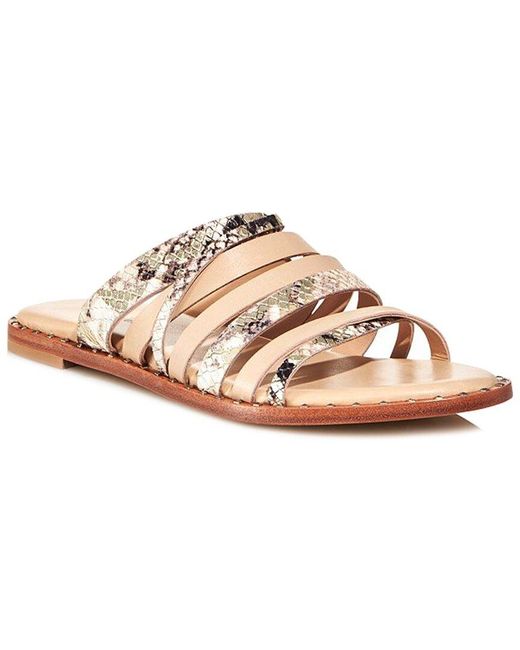 Charles David Pink Source Leather Sandal