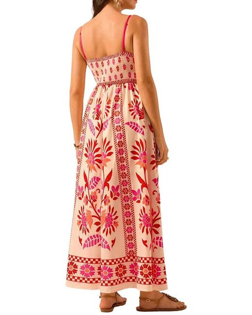 AMINA GLAM Red Midi Dress