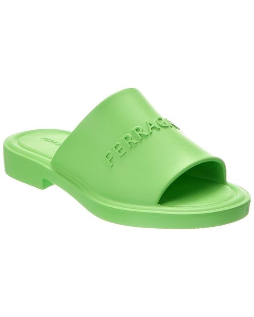 Ferragamo Green Ciabatta Sandal