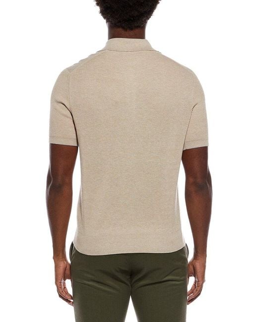 Brunello Cucinelli Natural Knit Polo Shirt for men